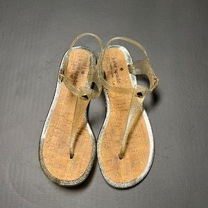 Kate Spade Gold Glitter Sandal